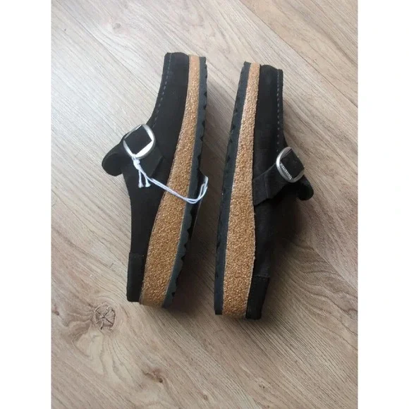 Birkenstock Buckley Suede Clogs Mules Black - Picture 12 of 15